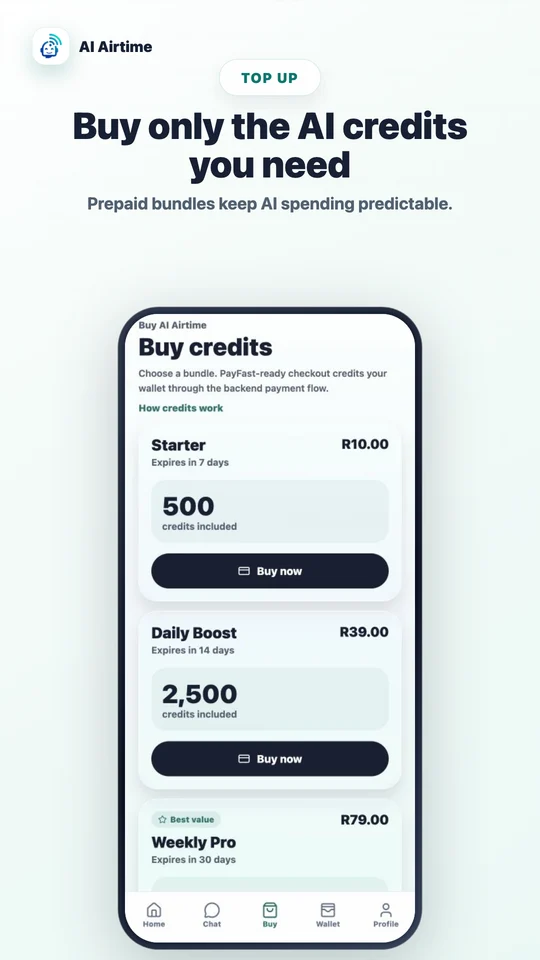 Ai-Airtime buy credits screenshot