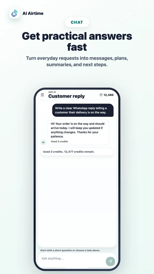 Ai-Airtime chat screenshot